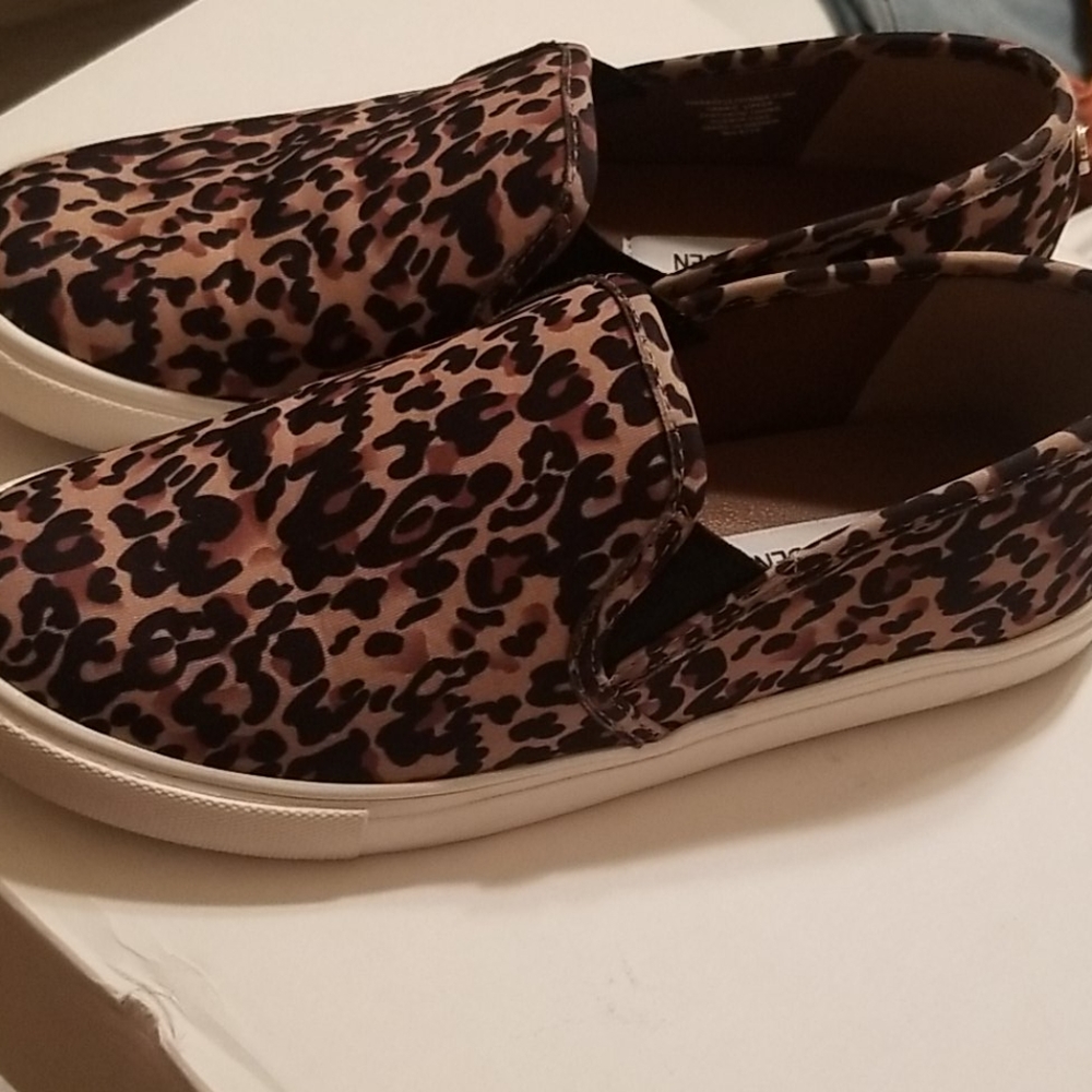 Steve Madden Leopard Print Slip On Sneakers